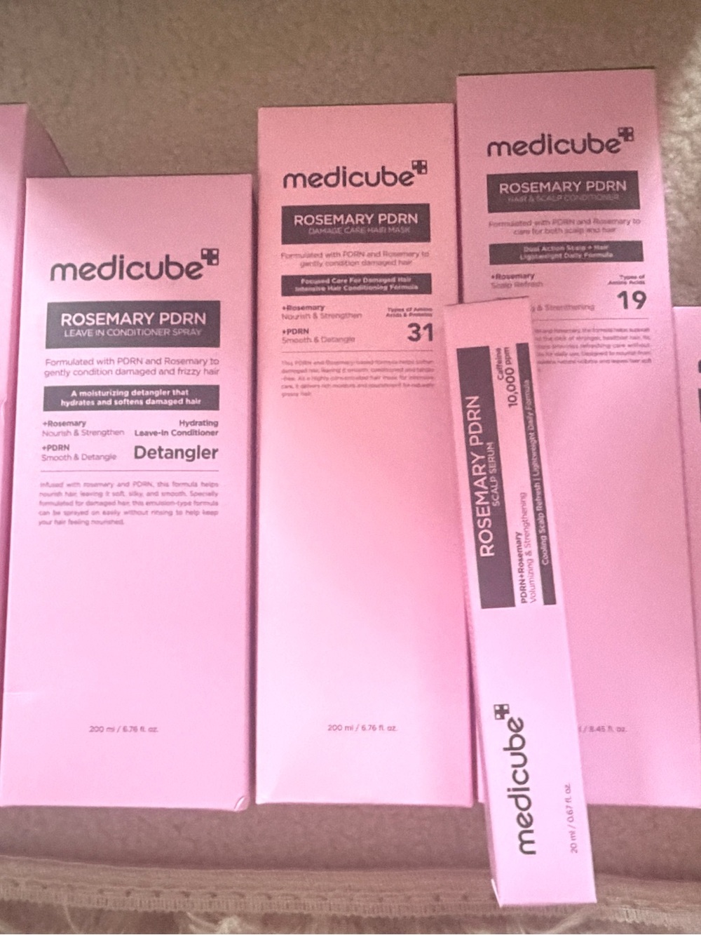 Medicube Rosemary PDRN Pink Leave-In Conditioner Spray - Hydrating Detangler